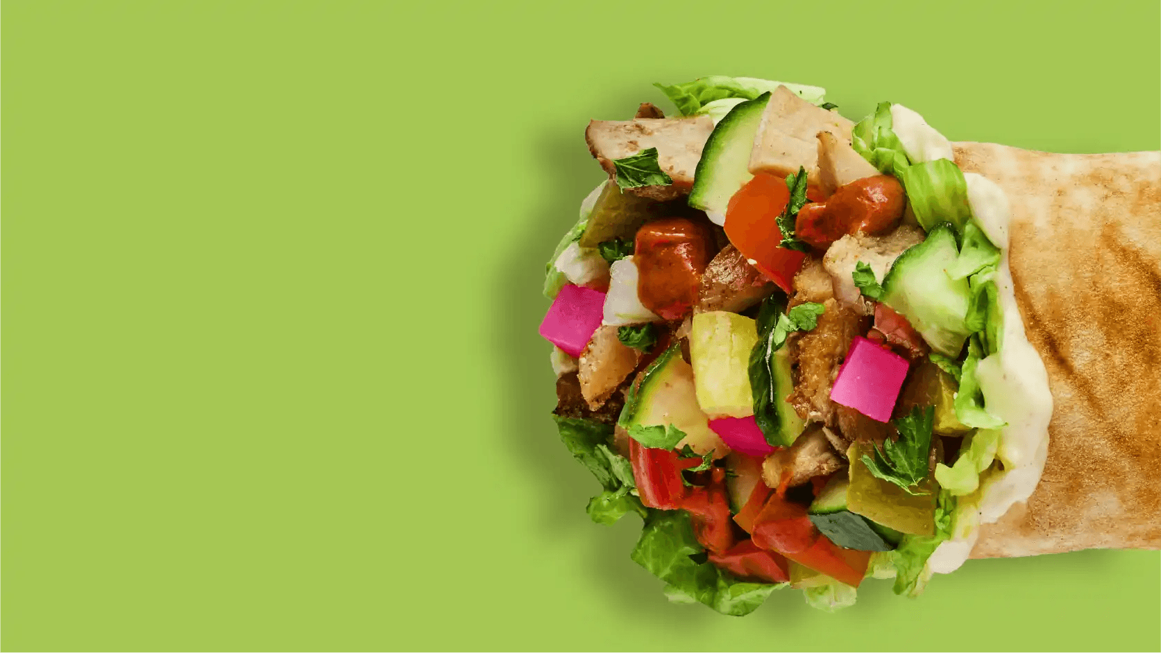 Lazeez Signature Chicken Pita Wrap